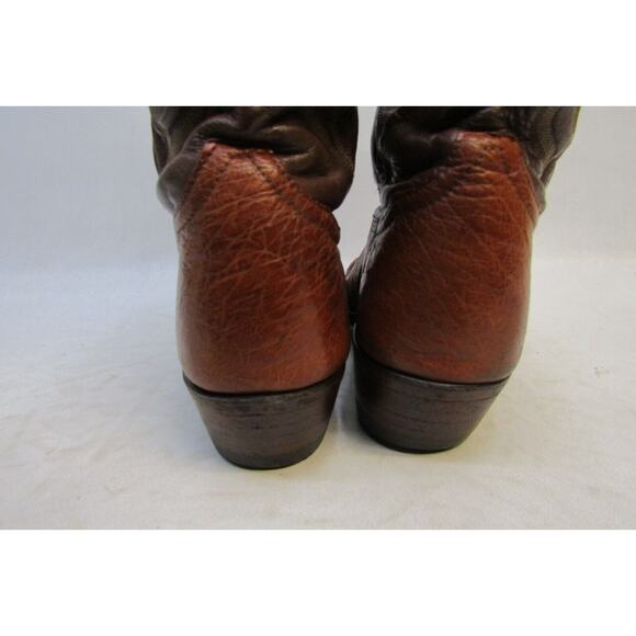 TONY LAMA Mens Size 9 D Brown Leather Smooth Ostrich Cowboy Western Boots main image 4